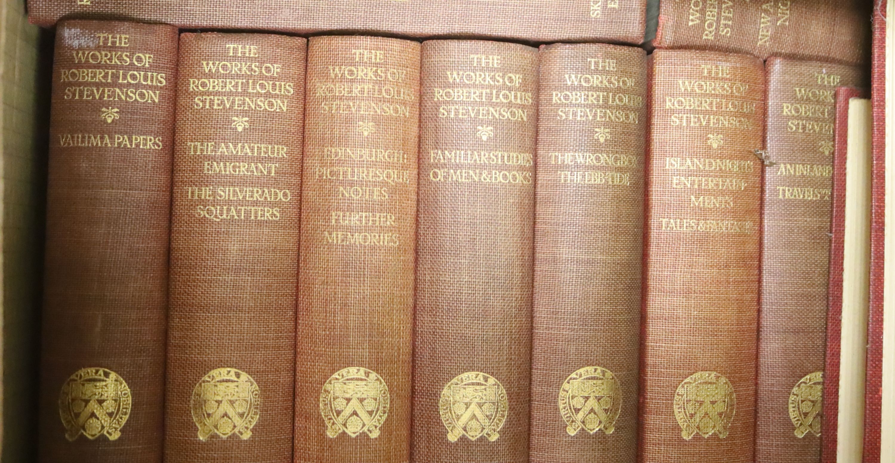 Stevenson, Robert Louis - Works (The Skerryvore edition), 30 vols, William Heinemann, London 1924
